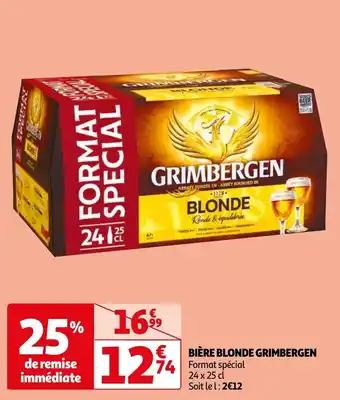 Auchan BIÈRE BLONDE GRIMBERGEN aanbieding