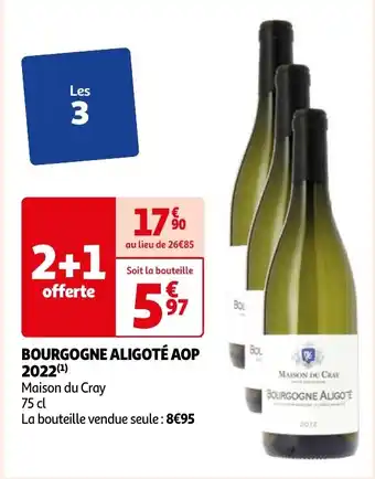 Auchan BOURGOGNE ALIGOTÉ AOP 2022 aanbieding
