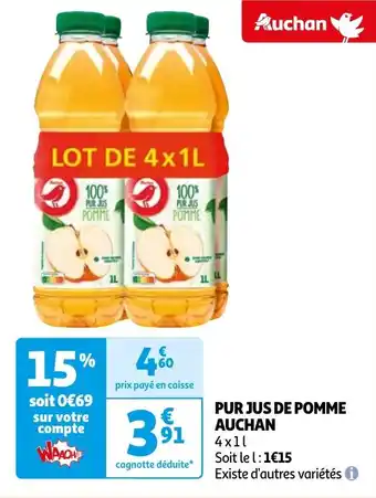 Auchan PUR JUS DE POMME aanbieding