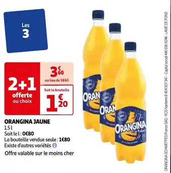 Auchan ORANGINA JAUNE aanbieding