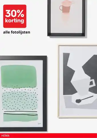 HEMA Alle fotolijsten aanbieding
