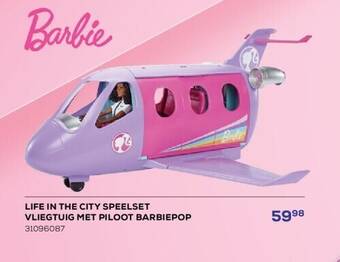 Supra Bazar Life in the city speelset vliegtuig met piloot barbiepop aanbieding