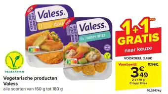 Carrefour Vegetarische producten Valess aanbieding