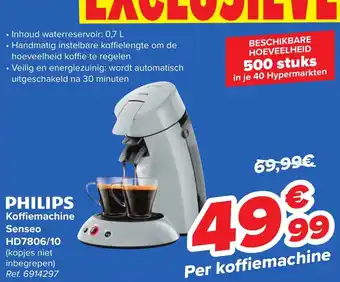 Carrefour PHILIPS Koffiemachine Senseo HD7806/10 aanbieding