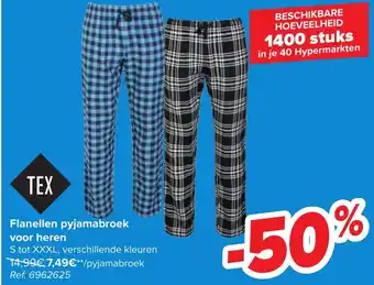 Carrefour Flanellen pyjamabroek voor heren aanbieding