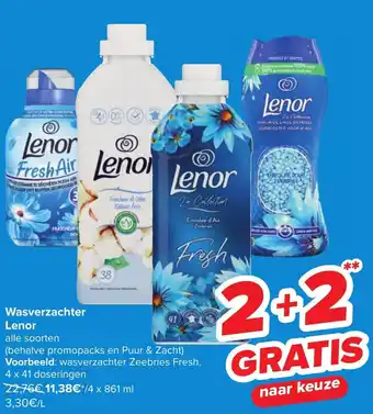 Carrefour Wasverzachter Lenor aanbieding