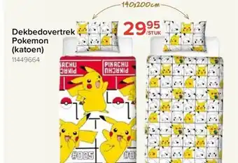 Euroshop Dekbedovertrek pokemon 140x200cm aanbieding