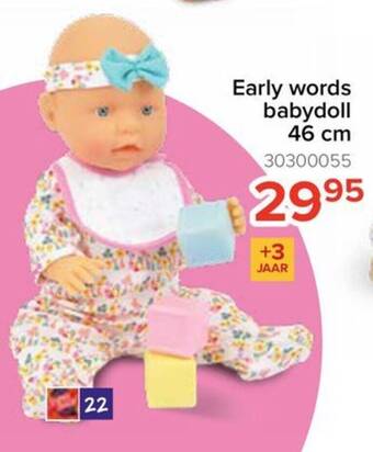 Euroshop Early words babydoll 46 cm aanbieding