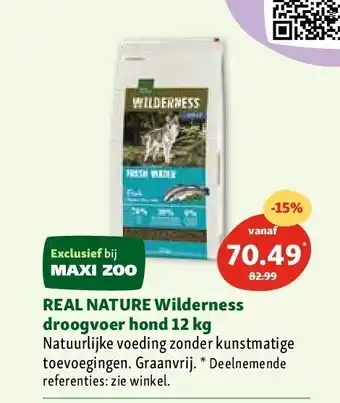 Maxi Zoo Real nature wilderness droogvoer hond 12 kg aanbieding