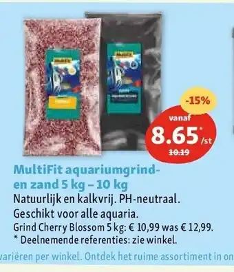 Maxi Zoo Multifit aquariumgrinden zand 5 kg - 10 kg aanbieding