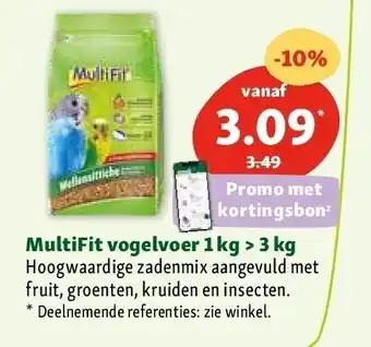 Maxi Zoo Multifit vogelvoer 1 kg > 3 kg aanbieding