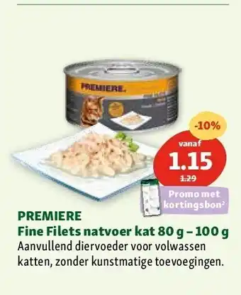 Maxi Zoo Premiere fine filets natvoer kat 80 g - 100 g aanbieding