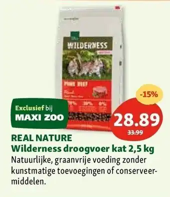 Maxi Zoo Real nature wilderness droogvoer kat 2,5 kg aanbieding