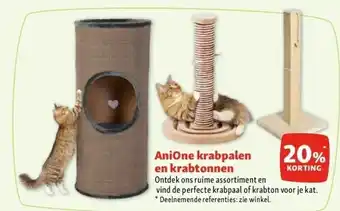 Maxi Zoo Anione krabpalen en krabtonnen aanbieding