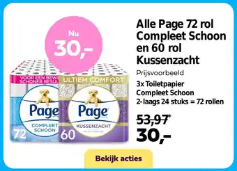 Plein.nl Alle Page 72 rol Compleet Schoon en 60 rol Kussenzacht aanbieding