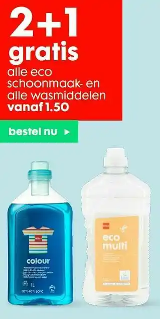HEMA Eco schoonmaak- en wasmiddelen aanbieding