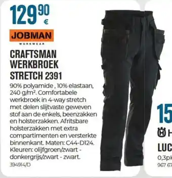 CRAFTSMAN WERKBROEK STRETCH 2391