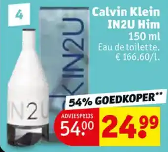 Kruidvat Calvin Klein IN2U Him 150mL aanbieding