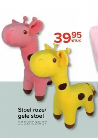 Euroshop Stoel roze/ gele stoel aanbieding