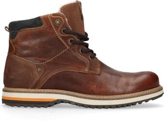 Bol.com No stress - heren - cognac leren worker boots - maat 45 aanbieding