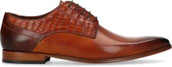 Bol.com Black label - heren - bruine veterschoenen met snakeskin details - maat 46 aanbieding