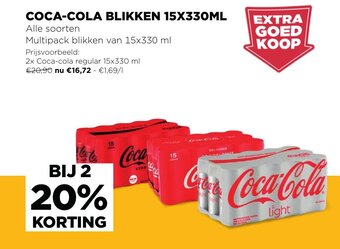 Jumbo Coca-Cola Blikken 15x330ml aanbieding