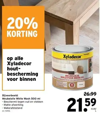 GAMMA Meubelolie white wash 500 ml aanbieding