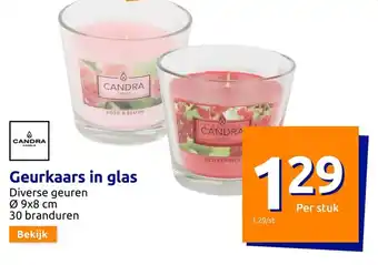 CANDRA Geurkaars in glas Ø9 x 8cm