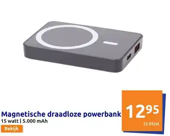 Action Magnetische draadloze powerbank 15 watt | 5.000 mAh aanbieding