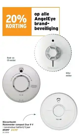 GAMMA Rookmelder compact duo 9 v aanbieding