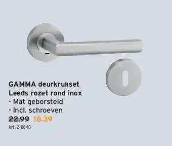 GAMMA Gamma deurkrukset leeds rozet rond inox aanbieding