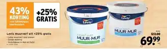 GAMMA Levis muurverf wit +25% gratis aanbieding