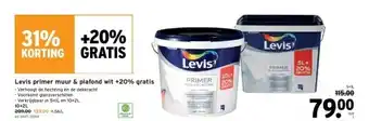 GAMMA Levis primer muur & plafond wit +20% gratis aanbieding