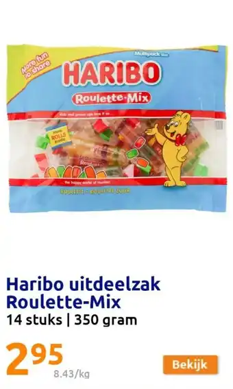 Action Haribo uitdeelzak roulette-mix 350gram aanbieding