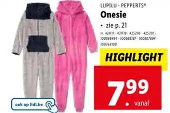 Lidl LUPILU - PEPPERTS Onesie aanbieding