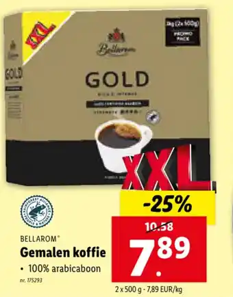 Lidl BELLAROM Gemalen koffie aanbieding