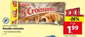 Lidl MAITRE JEAN-PIERRE Gevulde croissants aanbieding