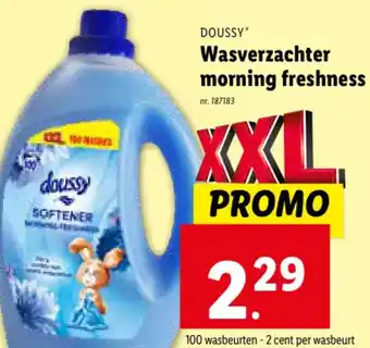 Lidl DOUSSY Wasverzachter morning freshness aanbieding