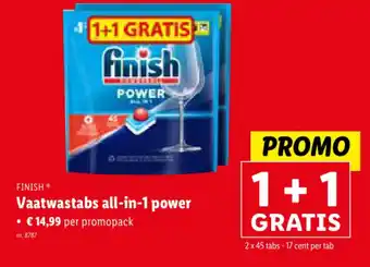Lidl FINISH Vaatwastabs all-in-1 power aanbieding