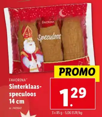Lidl FAVORINA Sinterklaas-speculoos 14 cm aanbieding