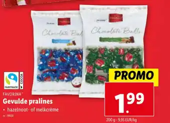 Lidl FAVORINA Gevulde pralines aanbieding