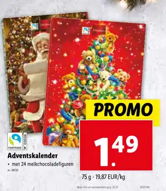 Lidl Adventskalender aanbieding