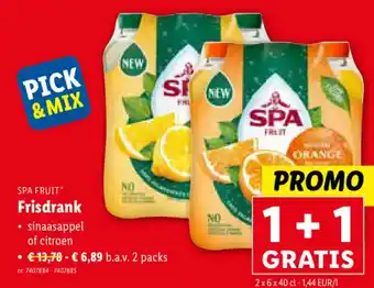 Lidl SPA FRUIT Frisdrank aanbieding