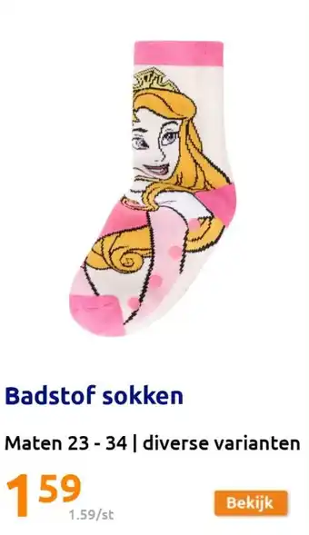 Action Badstof sokken aanbieding