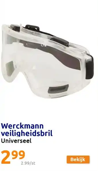 Action Werckmann veiligheidsbril Universeel aanbieding