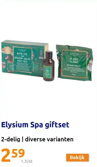 Action Elysium Spa giftset aanbieding