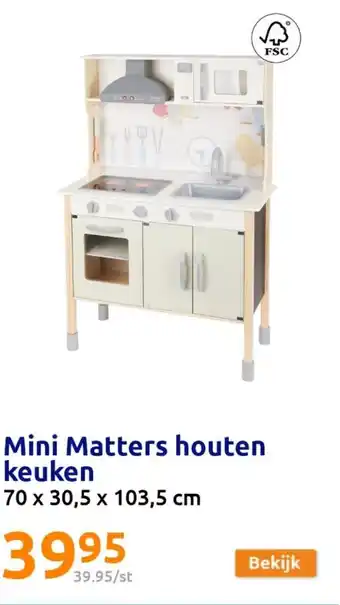Action Mini Matters houten keuken aanbieding