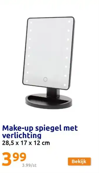 Action Make-up spiegel met verlichting aanbieding