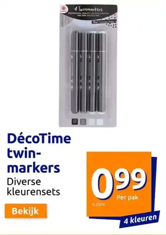 Action DécoTime Twinmarkers aanbieding