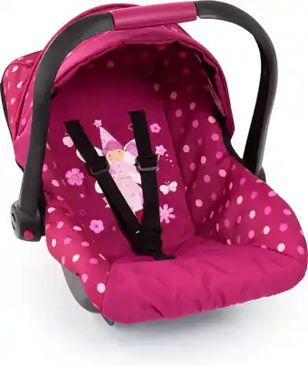 Bayer - autostoeltje deluxe car seat voor poppen - roze met fee (67967aa)